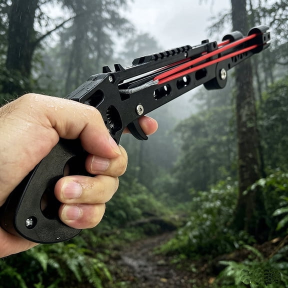 Foldable Slingshot Set - High-Precision Hunting & Archery with Compact Folding Design, Portable Slingshot for Shooting & Outdoor Adventures