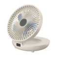 thumbnail image 1 of Foldable Small Desk Fan Wall Mount Portable Personal Fan 3 Speed Adjustable 90 Degree Tilt Silent Foldable Cooling Fan for Bedroom Home Office Travel White 1 Pack, 1 of 9