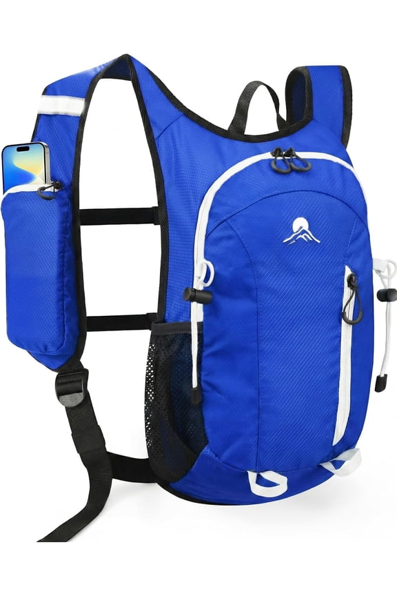 Foldable Small Hiking Backpack with 3 Strap Pockets - Lightweight 300D Spill-proof Daypack for Men Women - Packable Small Travel Backpack with Chest Strap & Trekking Pole Holder - Durable Outdoor Bag