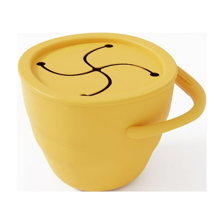 Foldable Snack Cup for Infants by Muqee Peeko in Honeycomb Yellow Color for Infant Snacks