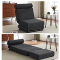 thumbnail image 1 of Foldable Sofa Chair, Sleeper Sofa Bed Convertible Daybed with Pillow, Sleeping Mattress Sofa Couches for Living Room Guest Room Home Office Apartment, Easy to Store, Black, 1 of 7