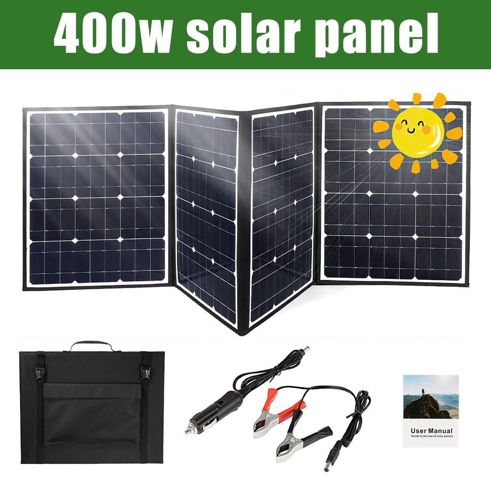 Foldable Solar Power Kit,DFITO 400W Solar Panel, DC & USB Outputs, Portable Power