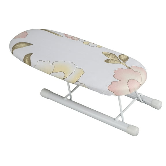 Foldable Space Saving Mini Ironing Board Home Travel Sleeve Cuffs Collars Handling Table(Peony)
