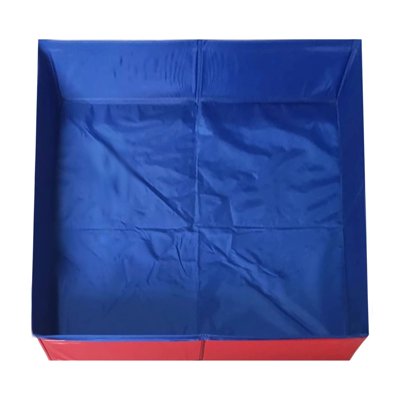 Foldable Square Pet Pool Bath Tub For Dogs And Cats Indoor Outdoor Portable Pet Bathing Tub Swimming Pool Red 50X8X50cm