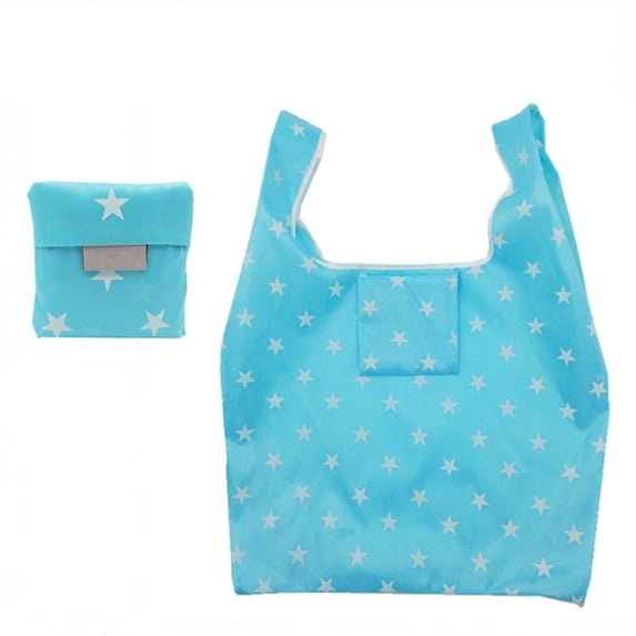 Foldable Square Shopping Tote - Reinforced Handle Waterproof Grocery Bag - Eco-Friendly Reusable Carrier for Market & Travel