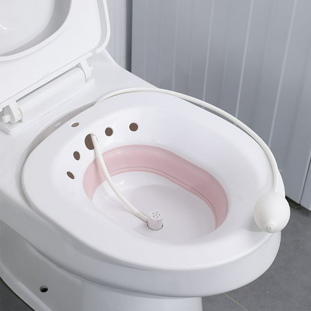 Foldable Squat Free Sitz Bath,Sitz Bath for Toilet Hemorrhoids