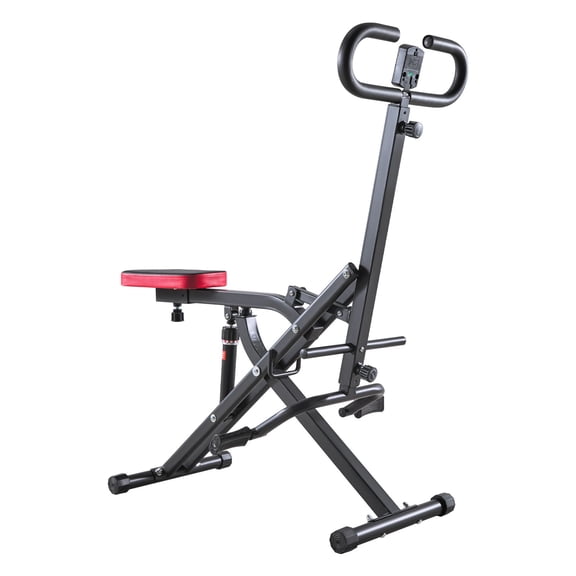 Foldable Squat Machine for Home Workout, Adjustable Resistance Glute Trainer, Deep Squat Rowing Equipment for Legs and Glutes