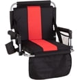 thumbnail image 1 of Foldable Stadium Seat Portable Folding Stadium Chairs Padded Bleacher Seat Cushion Bleacher Chair with Armrest and Cup Holder, 1 of 14