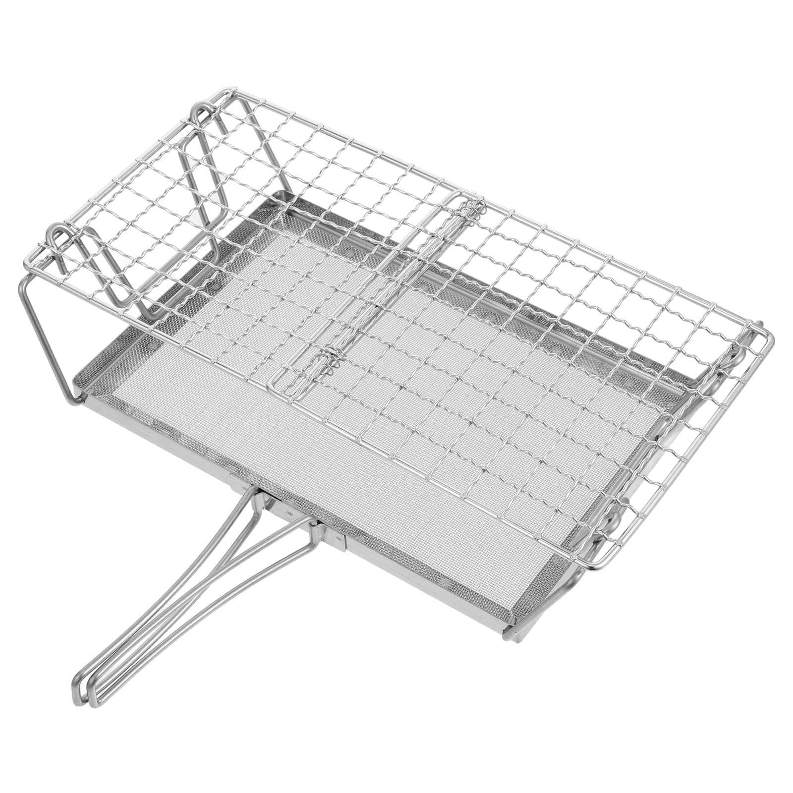 FONDOTIN Stainless Steel Toaster Rack, Silver, Portable Design for ...