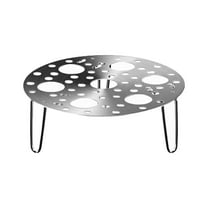 Foldable Stainless Steel Steaming Rack 7 Inch, 3-Leg Adjustable Height Insert for Pressure Cooker Pot Multicooker Food Steamer Tray