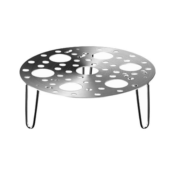 Foldable Stainless Steel Steaming Rack 7 Inch, 3-Leg Adjustable Height Insert for Pressure Cooker Pot Multicooker Food Steamer Tray