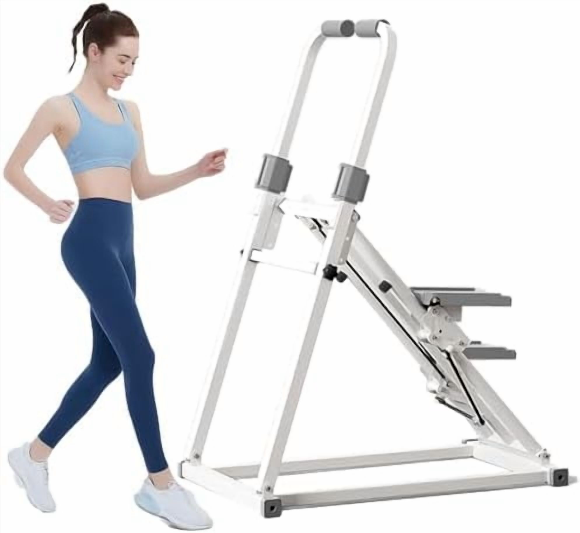 Foldable Stair Stepper Machine with Handles - Adjustable Stepper for ...