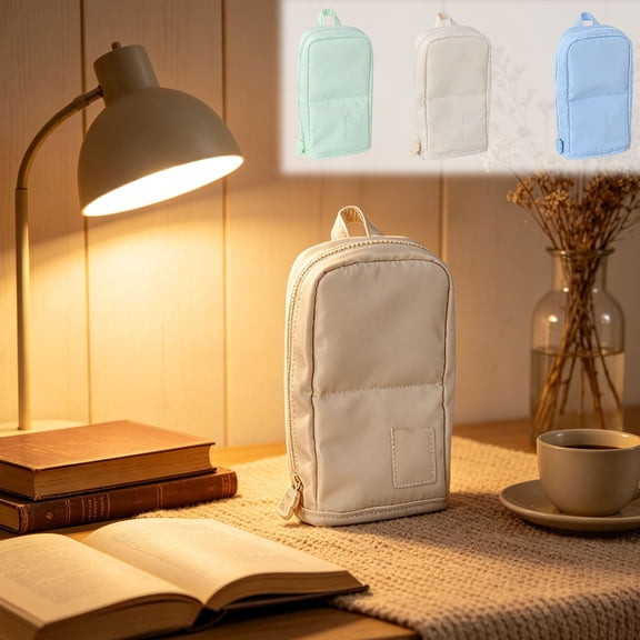 Foldable Standing Pencil Case Large Capacity Pen Pouch • Multi Compartment Desk Organizer • Magnetic Phone Stand • Portable Canvas Storage Bag