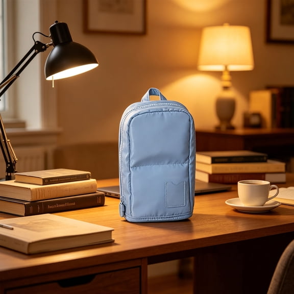 Foldable Standing Pencil Case, Large Capacity Pen Pouch with Phone Stand, Multi Compartment Stationery Organizer for Pen Eraser Rulers