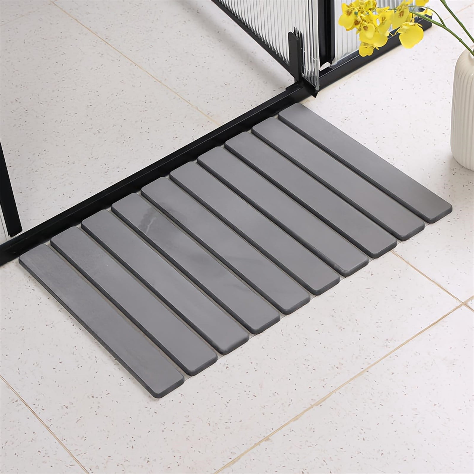 Foldable Stone Bath Mat 30x40cm | Quick-Dry Diatomaceous Earth Bath Rug with PVC Anti-Slip Base | Bathroom, Kitchen, Pet-Friendly Water Absorbent Mat,C