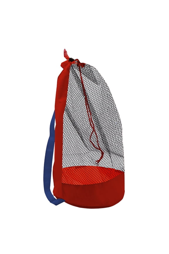 Foldable Storage Bag Beach Bag Transparent Mesh Design Lightweight Swimming Backpack Beach Toy Organizer