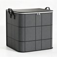 thumbnail image 1 of Foldable Storage Bag With Reinforced Handles, Large Capacity Zippered Home Dorm Organizer for Bedding & Clothes, Dark Gray, 20"x20"x24", 1 of 6
