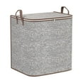 thumbnail image 1 of Foldable Storage Bag with Zipper Handle, Large Capacity Non-Woven Fabric Organizer for Home Travel Closet Organization, Portable Collapsible Container for Bedroom Office Supplies, 1 of 5