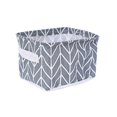 thumbnail image 1 of Foldable Storage Basket,4.7x6x8 inch Blends Storage Bins for Makeup,Rectangle Storage Bag with Handle,Canvas Grids Designs with Open Bag for Home Office Organization, 1 of 5
