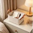 thumbnail image 1 of Foldable Storage Basket Bin with Handles Decorative Organizer for Wardrobe Shelf Bedroom Living Room Toys Blankets Clothes(S), 1 of 6