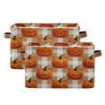 thumbnail image 1 of Foldable Storage Basket,Canvas Fabric Foldable Storage Bins with Handles Open Home Storage Bins Boxes for Toy Book Shelf Closet Baskets Halloween-themed Pumpkins, 1 of 8