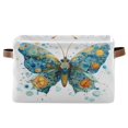 thumbnail image 1 of Foldable Storage Basket,Canvas Fabric Foldable Storage Bins with Handles Open Home Storage Bins Boxes for Toy Book Shelf Closet Baskets Intricately Butterfly, 1 of 8