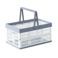 thumbnail image 1 of Foldable Storage Basket | Collapsible Plastic Crate with Handles | Stackable Organizer Bin for Kitchen Pantry Groceries Toys | Reusable Shopping Basket for Home Office Dorm | 1 Pack, 1 of 2