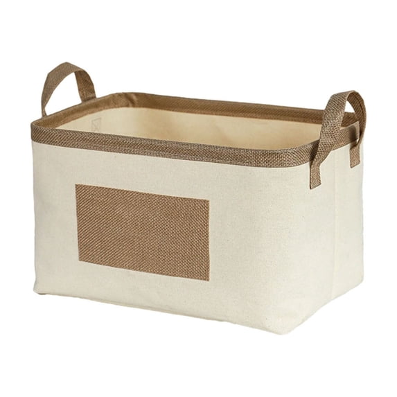 Foldable Storage Basket with Handles - Large Cloth Organizer for Nursery, Bedroom, Living Room - Lightweight Woven Bins for Toys, Clothes, and Blankets - Space-Saving Solution Multicolor