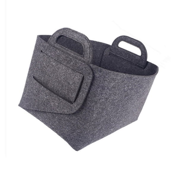Foldable Storage Baskets with Carry Handles Felt Fabric Collapsible Storage Cubes Bin for Organizing Toys Clothes Gifts Closet Shelves Kids Room Laundry Office,36x 25x23cm