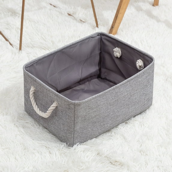 Foldable Storage Baskets with Drawstring Handles Open Storage Bins Collapsible Storage Box Large Organizer Basket for Clothes, Toy, Books, Towel, Sundries