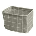thumbnail image 1 of Foldable Storage Baskets with Handles, Cotton Linen Waterproof Decorative Organizer Bins for Home & Nursery Use(Grey,Regular), 1 of 4