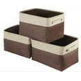 thumbnail image 1 of Foldable Storage Bin Basket Set [3-Pack] Canvas Fabric Collapsible Organizer With Handles Storage Cube Box For Home Office Closet--, 1 of 5