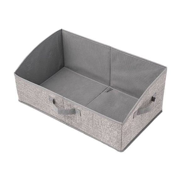 Foldable Storage Bin Trapezoid Organizer Box Non-Woven Fabric Collapsible Basket for Shelves Clothes Toys 50x28.5x20cm 1 Bin