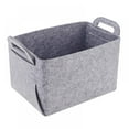 thumbnail image 1 of Foldable Storage Bins Baskets for Shelves Rectangle Collapsible Storage Cube with Carry Handles Felt wardrobe Storage Baskets for Organizing Kids Room Magazine Charger Cables, 1 of 6