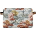 thumbnail image 1 of Foldable Storage Bins Colorful Tree Fabric Storage Baskets Collapsible Decorative Baskets Closet Organizer Bins with PU Handles for Shelves Home Closet Bedroom Living Room-1Pack Decor Gifts, 1 of 7