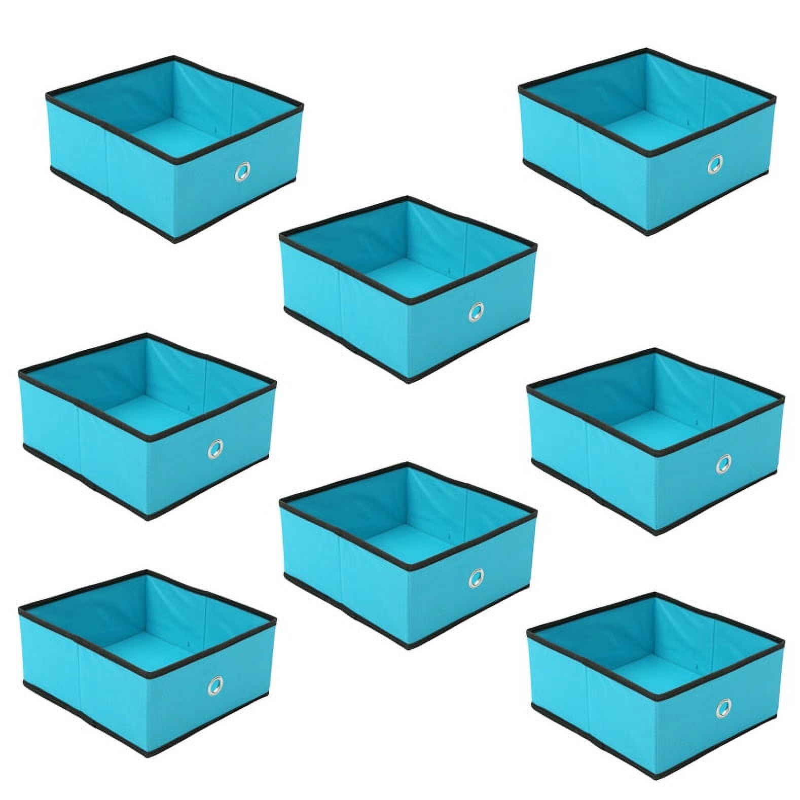 Foldable Storage Bins Cubes Fabric Cubby Basket Drawers Organizer, Set