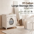 Foldable Storage Box, 37 Gallon Large Capacity, with Clear Visible ...