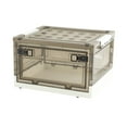 thumbnail image 1 of Foldable Storage Box, Clear Plastic Storage Container with Front Opening and Wheels, Large Capacity Collapsible Organizer for Home, Dormitory, Closet, Under Bed Storage of Clothing and Blankets, 1 of 8