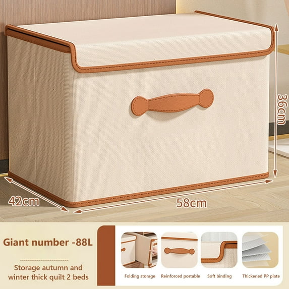 Foldable Storage Box, Non-Woven Fabric Storage Bag, Quilt Storage Organizer, Clothes Storage Bin, High-Capacity Storage Box, Wardrobe Organizer, Moisture-Proof Storage Bag