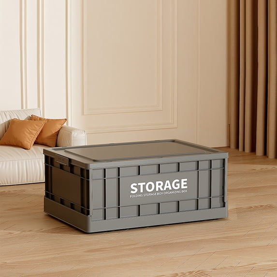 Foldable Storage Box, Plastic Organizer Bin for Home, Large Capacity Container for Clothes, Toys, Wardrobe, Waterproof Collapsible and Stackable