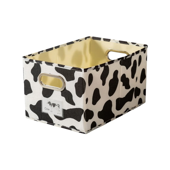 Foldable Storage Box With Lid Non-Woven Fabric Toy Storage Organizer for Closet Room Office Use 10 in x 8 in x 6 in