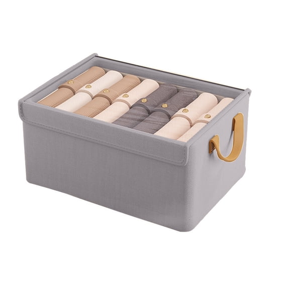Foldable Storage Box with Lid, 22L Large-Capacity Fabric Storage Basket for Clothes, Toys, and Daily Necessities, 15.74x10.62x8.26 in