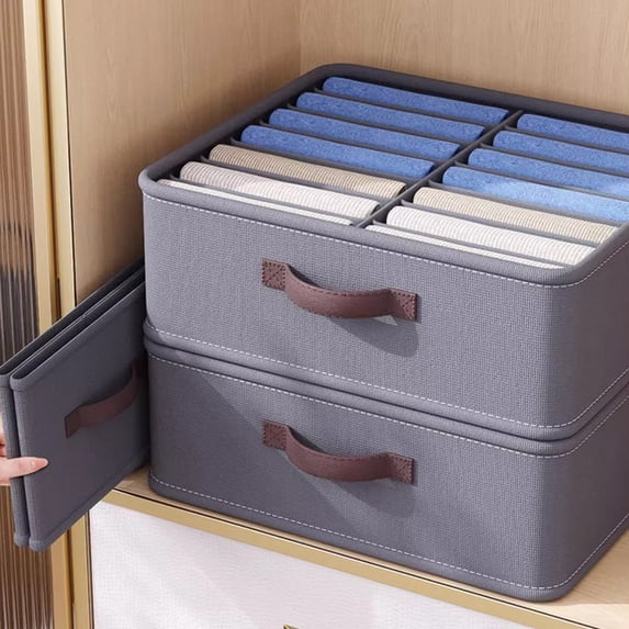 Foldable Storage Organizer, Closet Organizer for Clothes, Multi-Compartment Design, for Wardrobe and Closet Organization, for Home and Apartment Storage