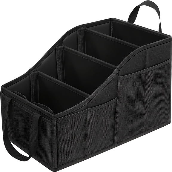 Foldable Storage Organizer with Large Capacity, Oxford Fabric Trunk Organizer, Seat Back Storage Bag and Multi-Use Storage Basket for Car, Living Room and Bedroom