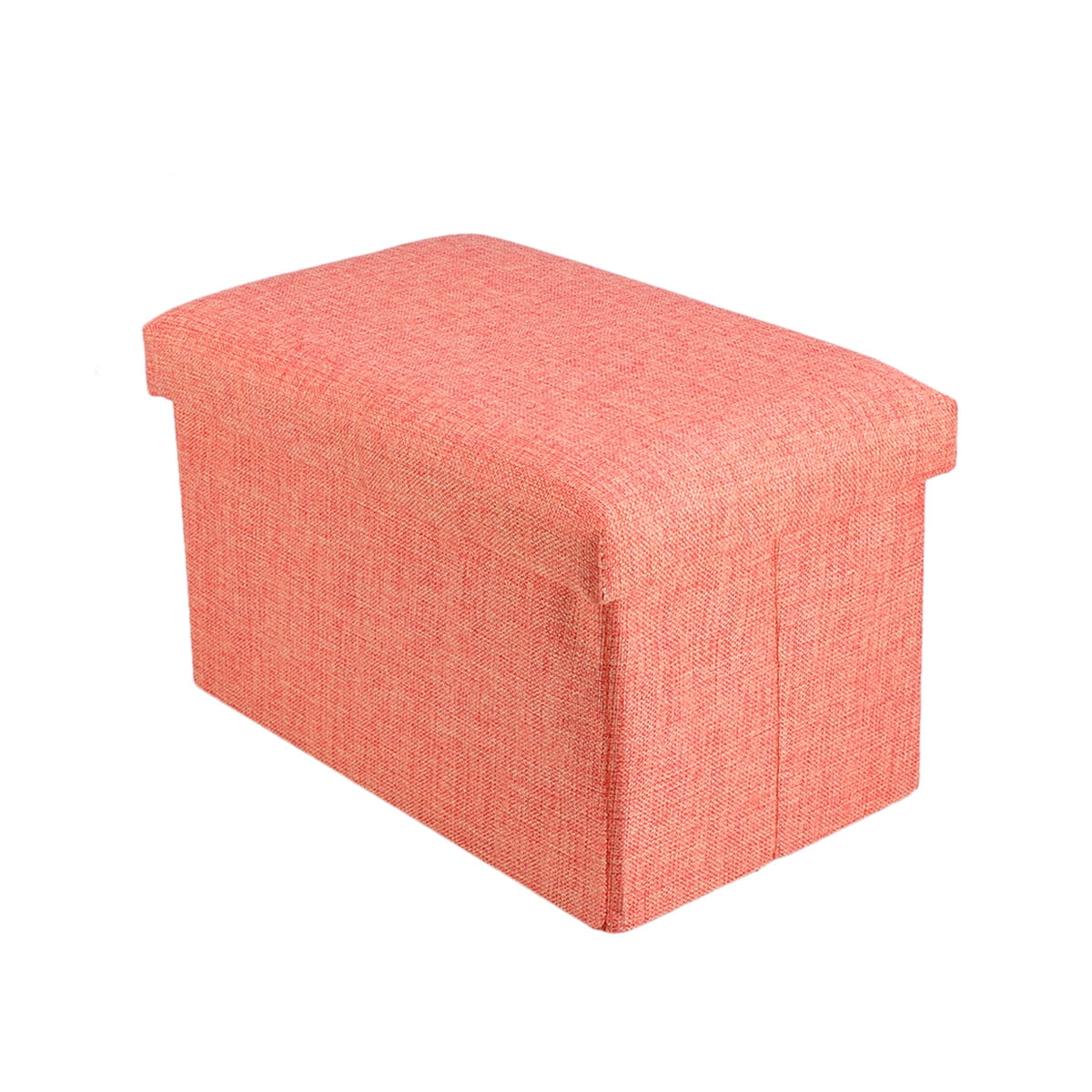Foldable Storage Ottoman with Folding Toy Chest Storage Box Linen