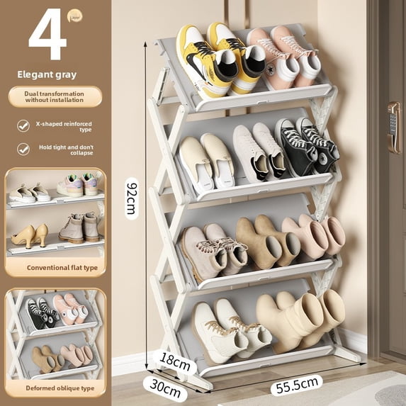 Space Saving Solutions For Industrial Entryways Reference: Foldable Storage Rack For Shoes Ideal For Entryways Narrow Spaces
