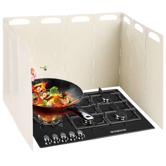 Foldable Stove Splatter Guard Grease Shield Nonstick Oil Stove Splash Guard Cooking Splatter Screen Kitchen Backsplash Protector for Stove Top Wall Gas Range Frying Pan Camping with Storage Bag