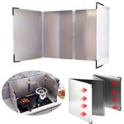 Foldable Stove Splatter Guard Grease Shield Nonstick Oil Stove Splash Guard Cooking Splatter Screen Kitchen Backsplash Protector For Stove Top Wall Gas Range Frying Pan Camping,4 Sided