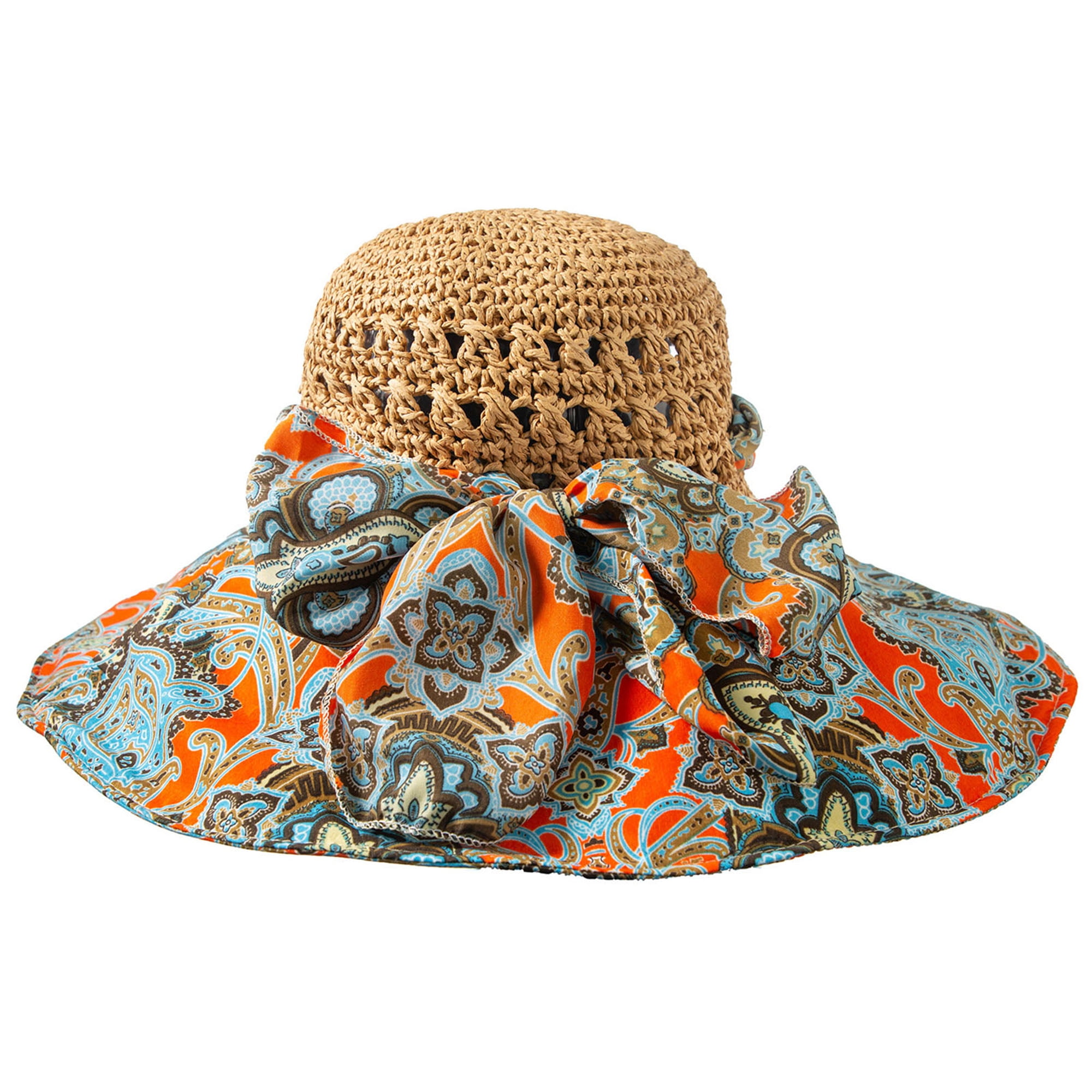Foldable Straw Hat Summer Floppy Boho Beach Sun Hat for Women Wide
