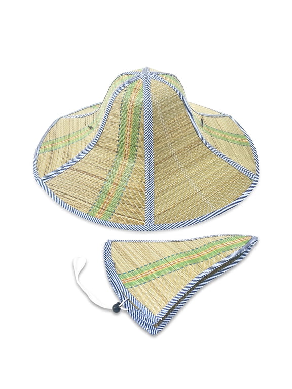 Foldable Straw Hat for Farmer Men Women Adult Fishing Sun Fan Cap Summer Cool Floppy Wide Brim Beach Hat.